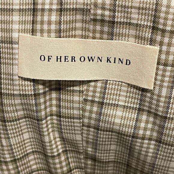 Of Her Own Kind Light Green Mirabelle Sage Plaid Corset Maxi Dress Size L - Picture 3 of 5